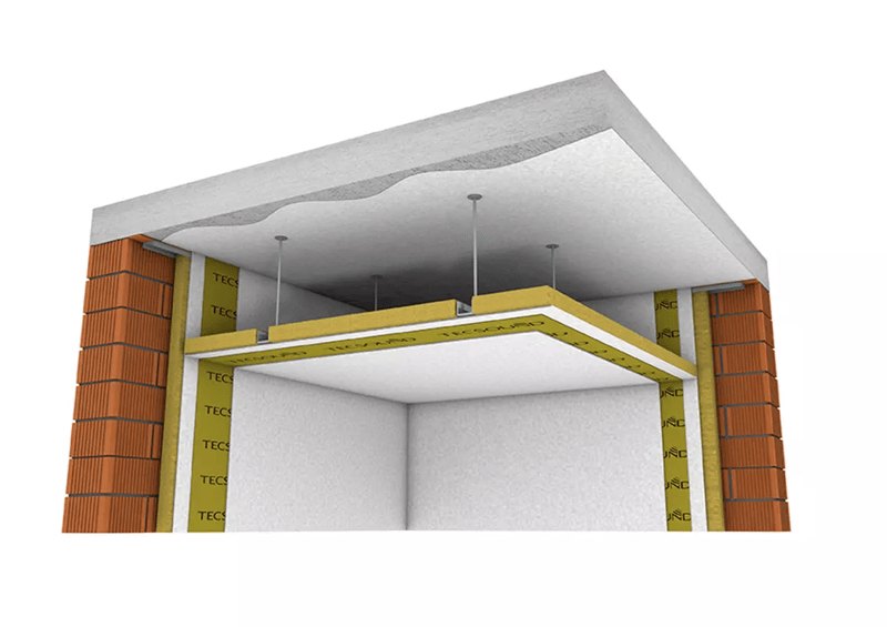 Plafon suspendat FT-1 — izolare fonică tavan