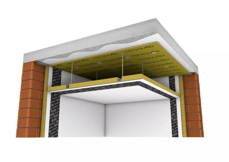 Plafon cu strat rezilient FT-b2 — izolare fonică tavan